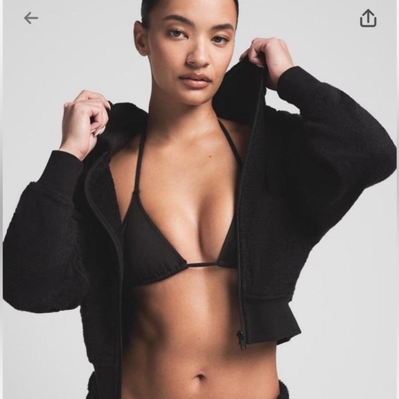 SKIMS Terry Cover Up Zip Up Hoodie - Picture 2 of 3